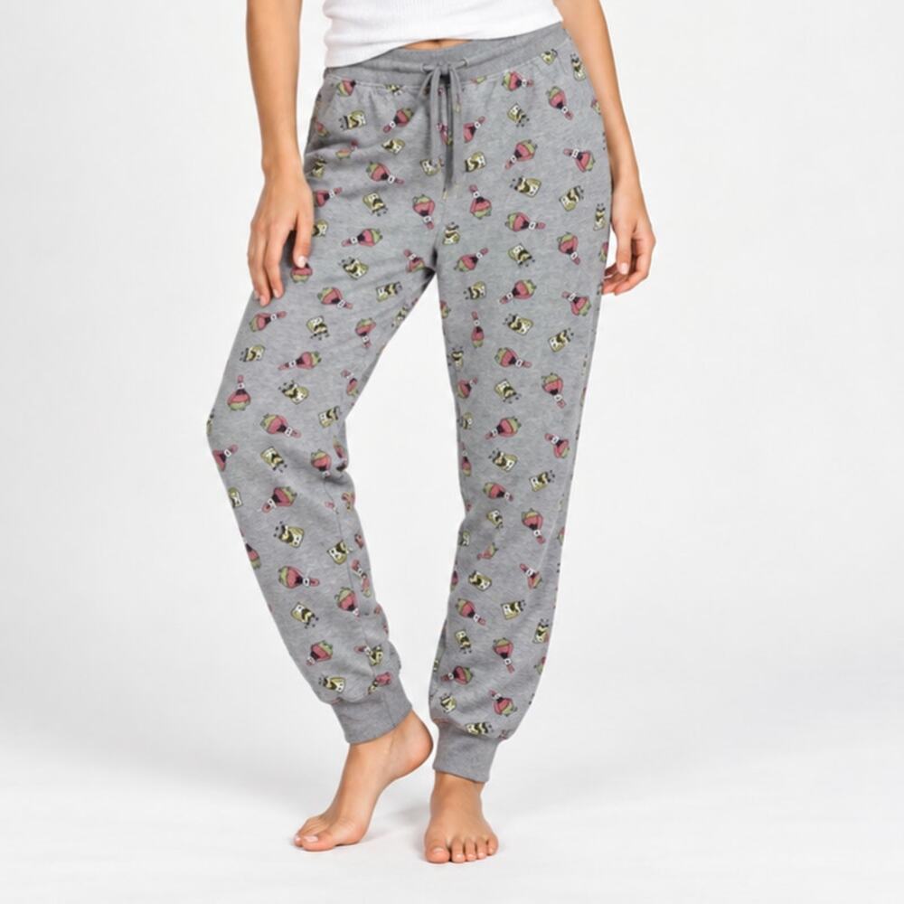 Nickelodeon SpongeBob SquarePants Joggers Women's Size L Gray Casual Loungewear